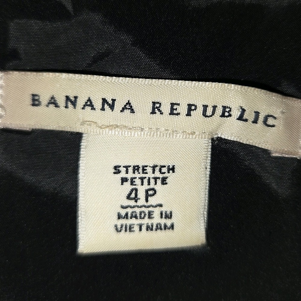 Banana Republic Wool Blend Dress Tweed V-Neck Size 4 Petite Comfort Stretch - Picture 3 of 9
